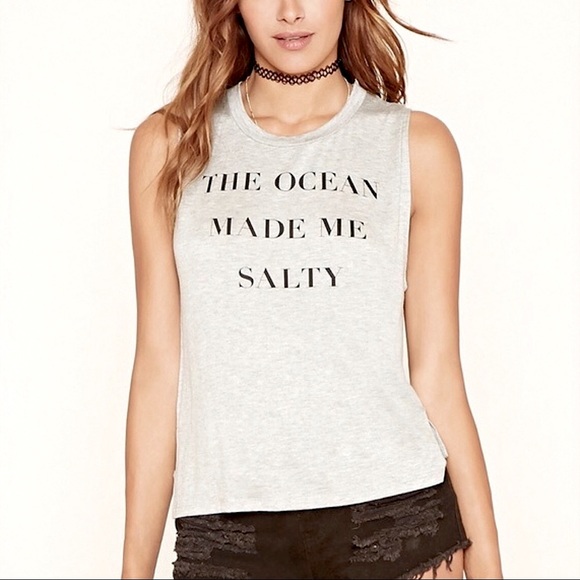 The Ocean Made Me Salty Graphic Tee - Picture 1 of 9